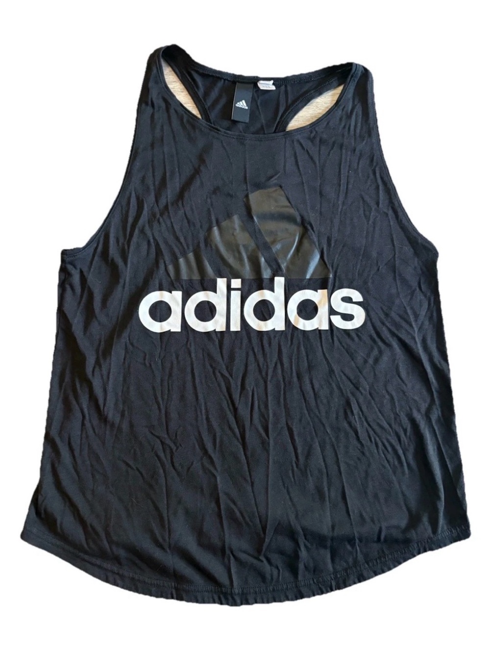 Adidas Womans Athletic Racerback Shirt Top Size Large